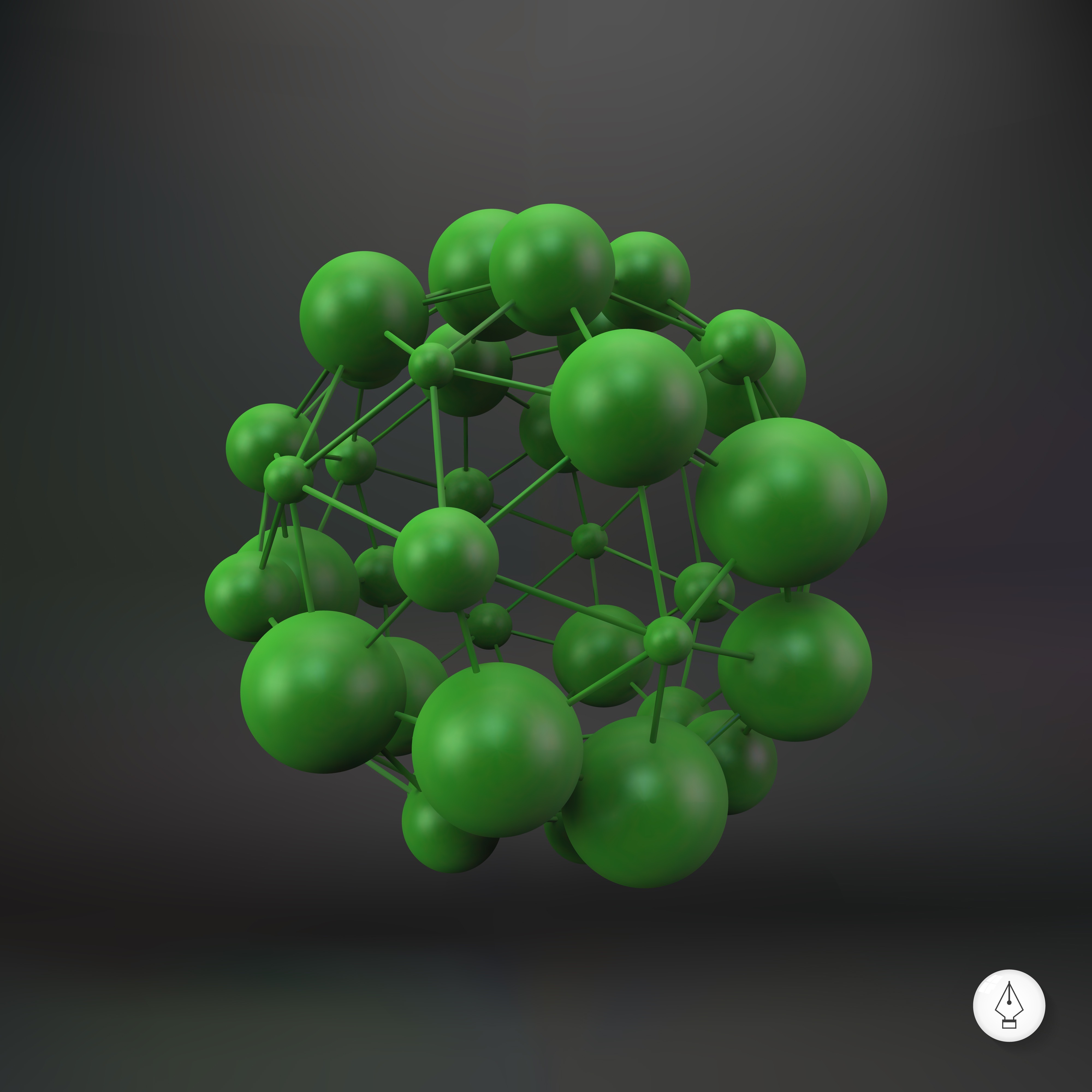 Abstract Ball-shaped Cellular DNA Molecular Structure Vector