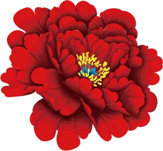 Kitajski slikarski stil potonika cveti z bogastvom in častjo