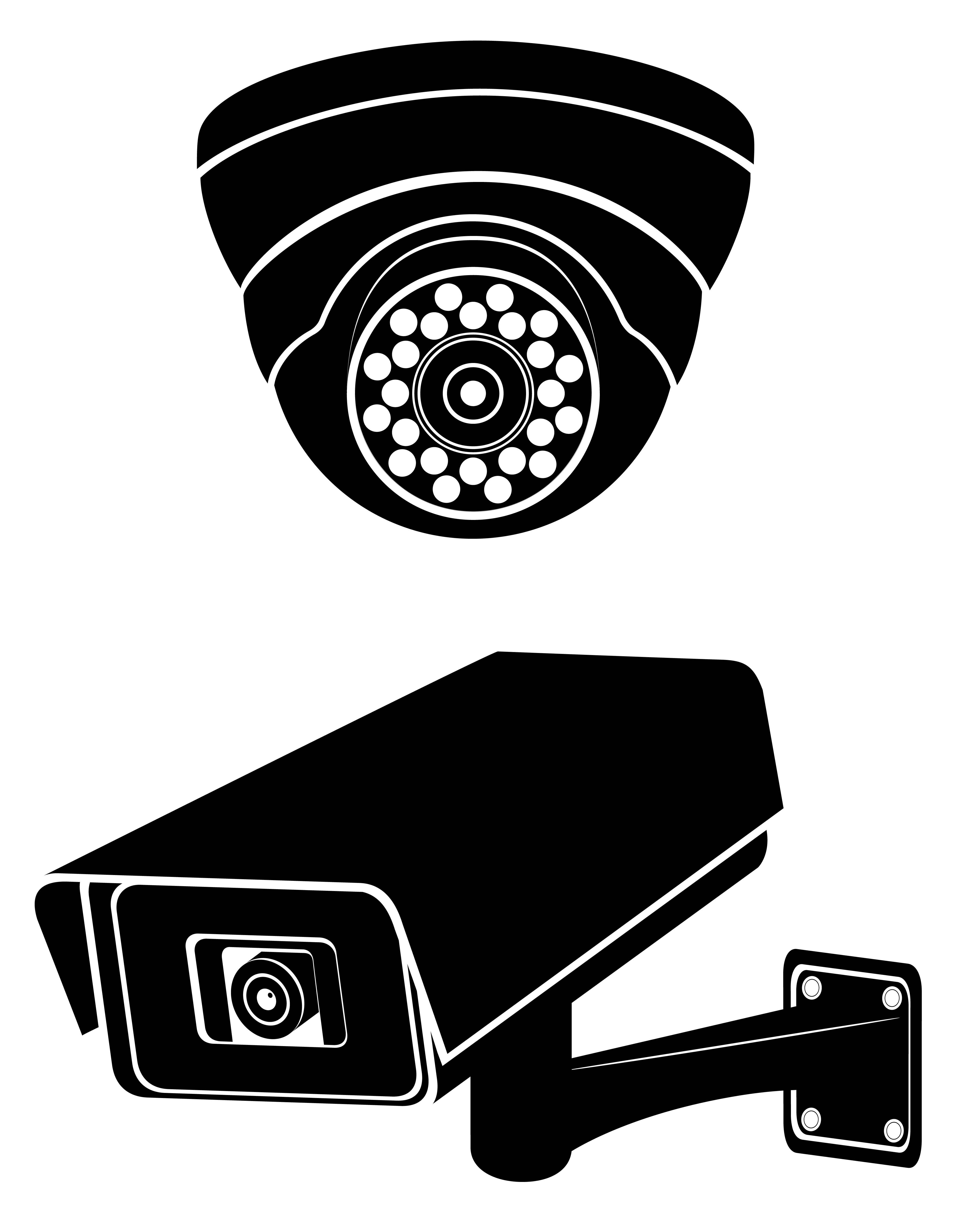 Patrón de cámara de vigilancia plana