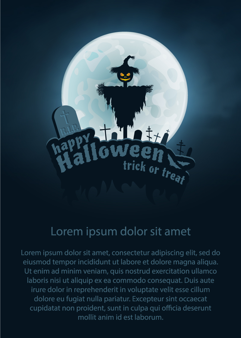 Halloween Day design elements