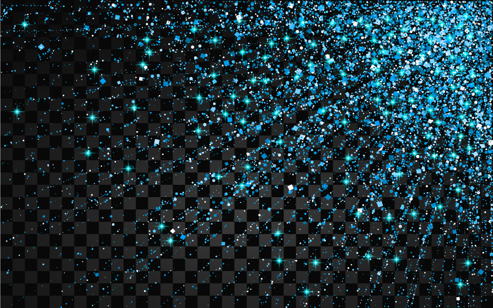 Multicolored Flashing Luminous Particle Vector Background