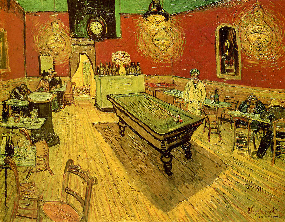 Peinture à l'huile: Night Cafe Club par Vincent van Gogh