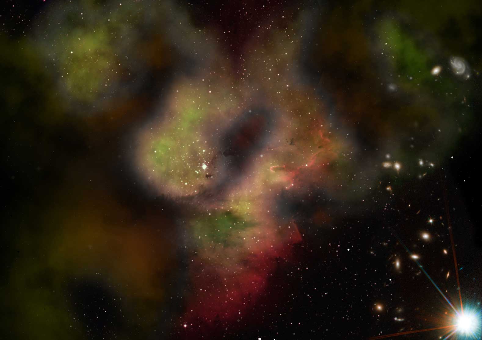 Звездна небесна мъглявина Вселена с висока разделителна способност пакет 6
