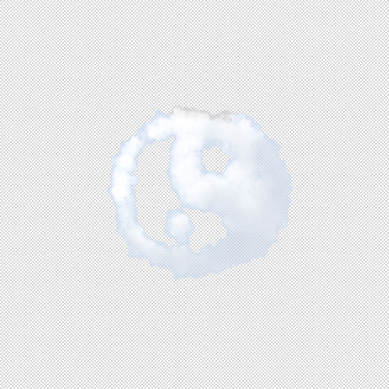 太极图云透明底PNG图