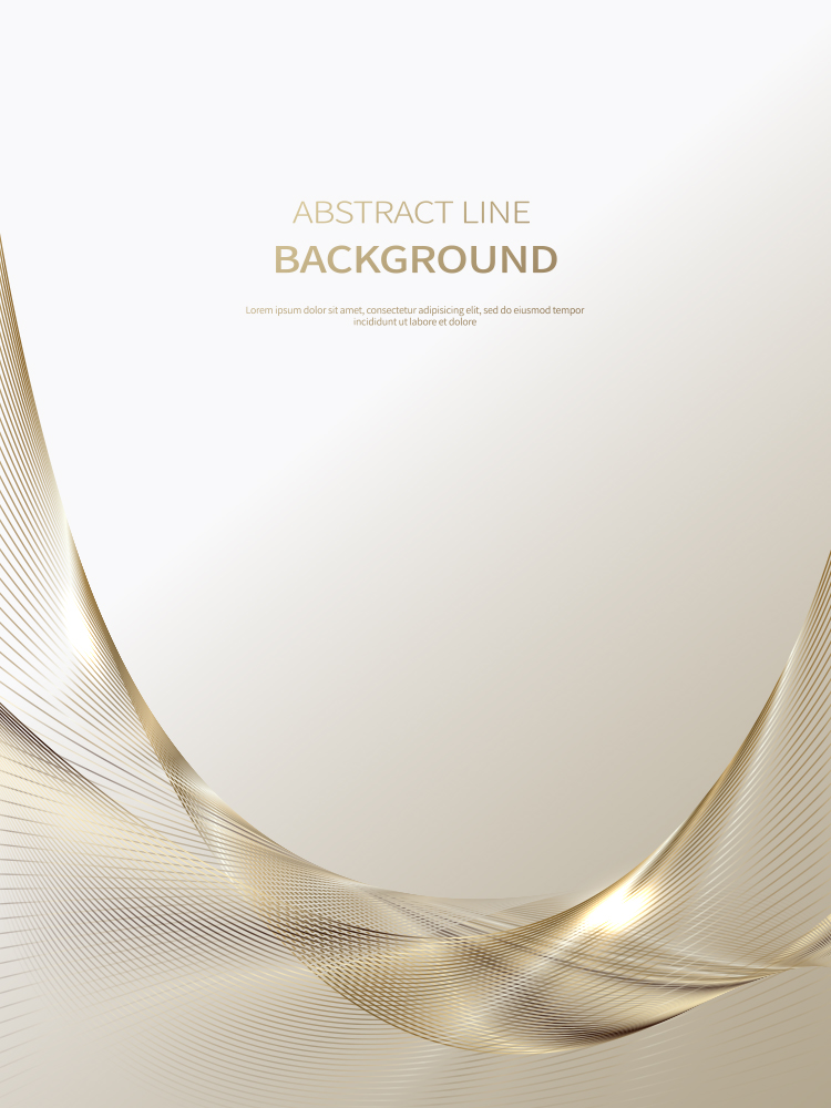 Abstract Line Golden Background Vector