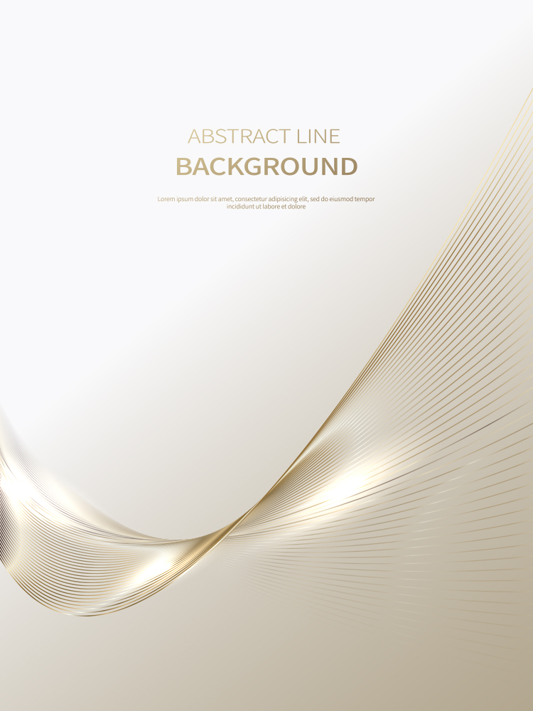 Abstract Line Golden Background Vector