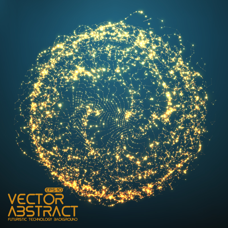 Abstract Particle Scientific background vector