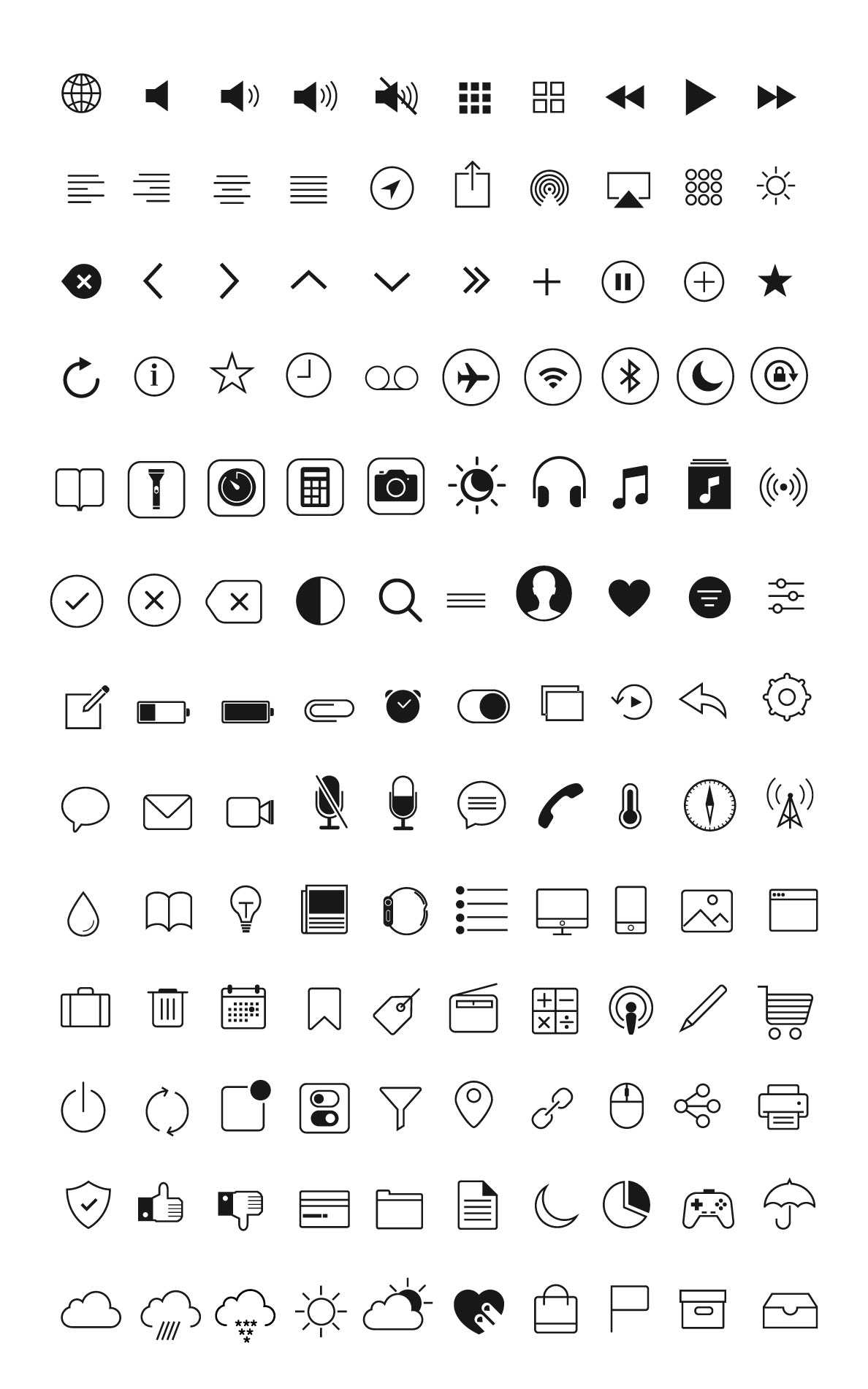 Apple Ios Icons AI Vector