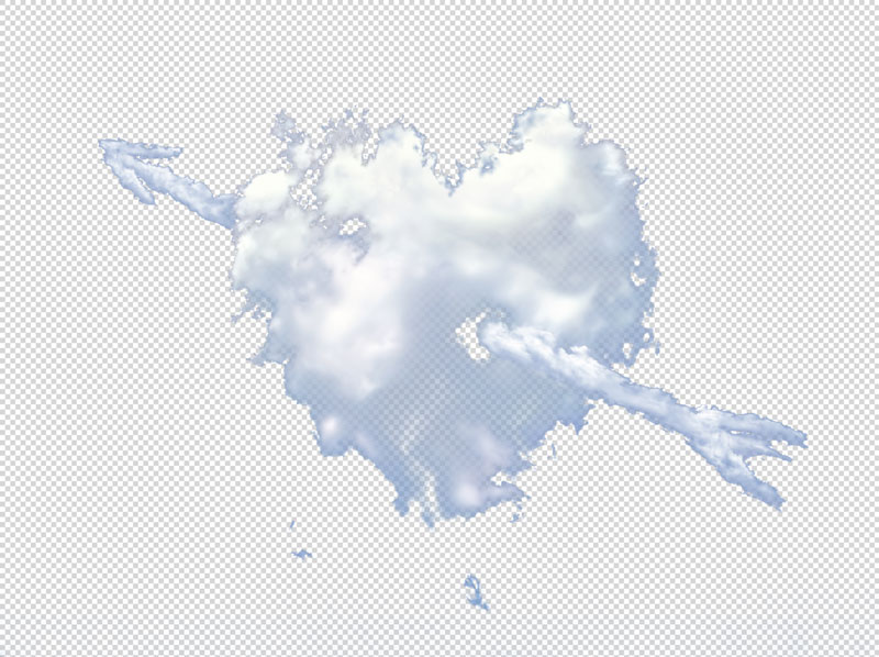 Arrow and Heart Cloud Transparent PNG