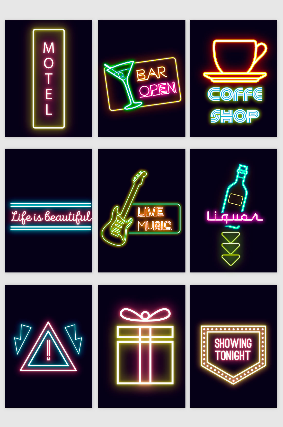 Bar Club Neon Light Grafický AI Vektor