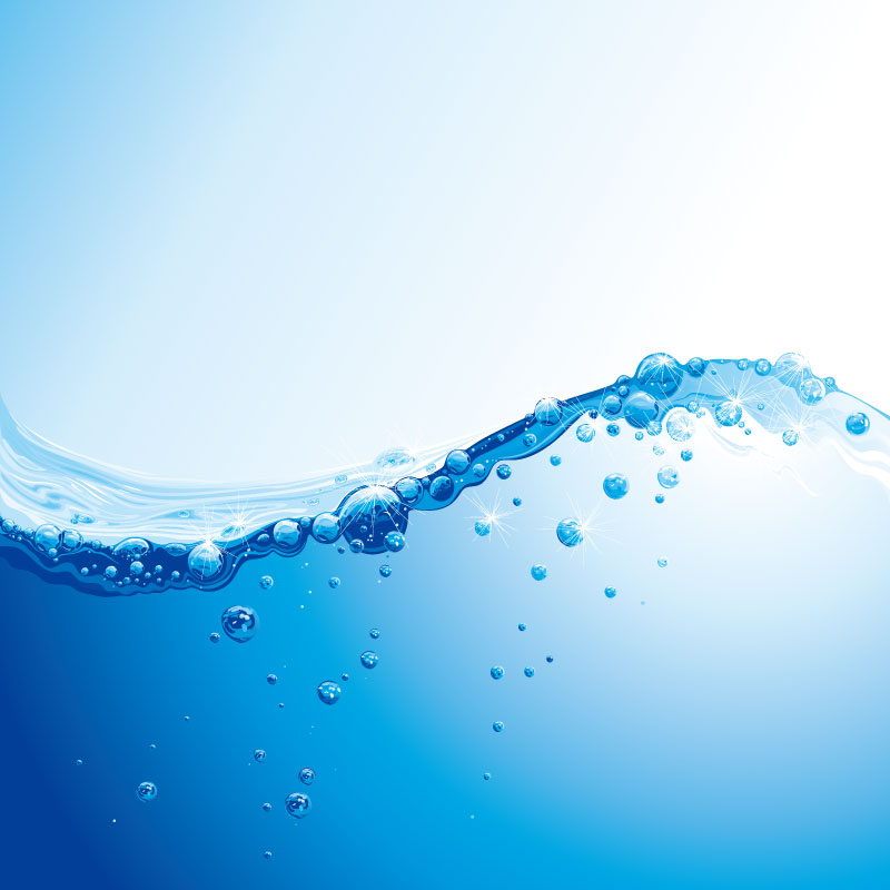 Голубая вода волна и водослива графический фон AI вектор