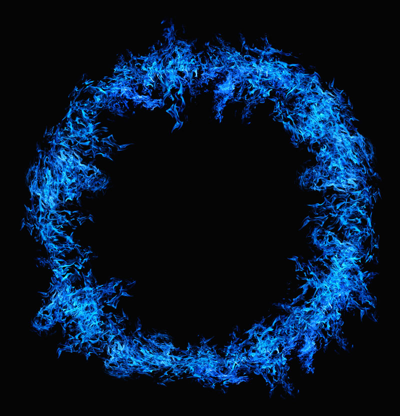 Blue Fire Wreath PNG