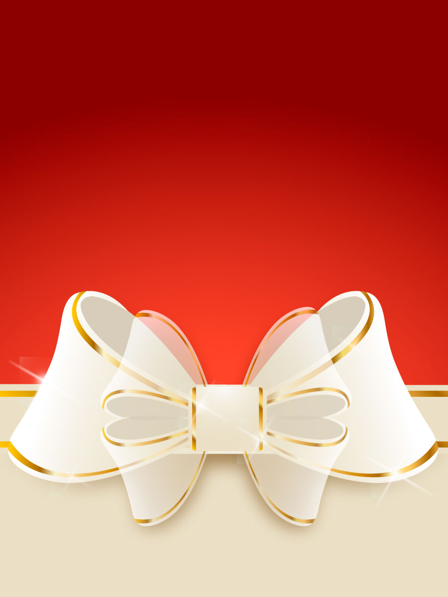 Bowknot With Gilt Edged Graphic AI Vector