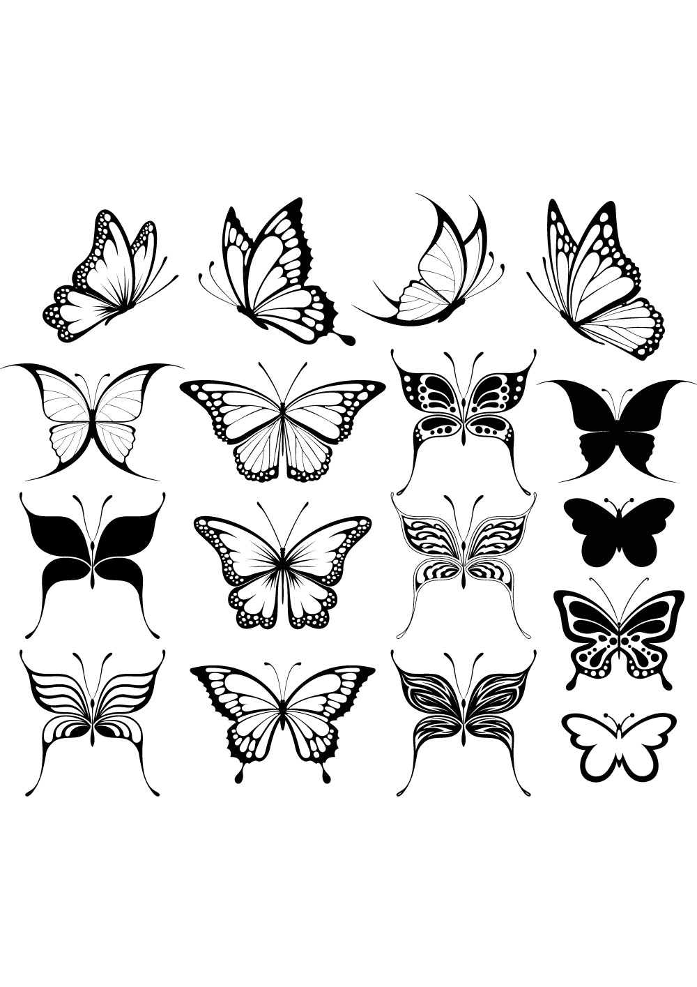 Papillons AI Vecteur