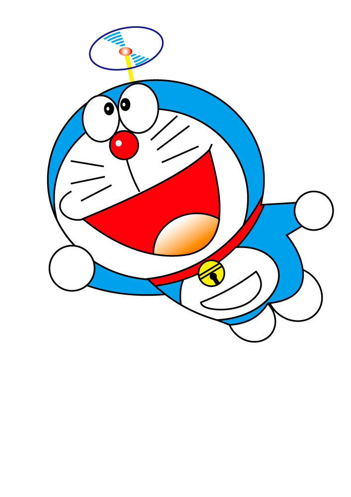 Cartoon Doraemon znak AI vektor