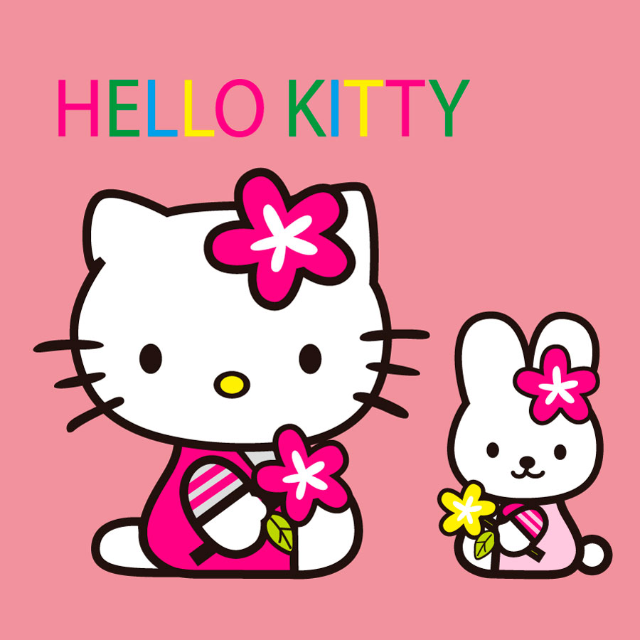 Dibujos animados Hello Kitty carácter AI Vector