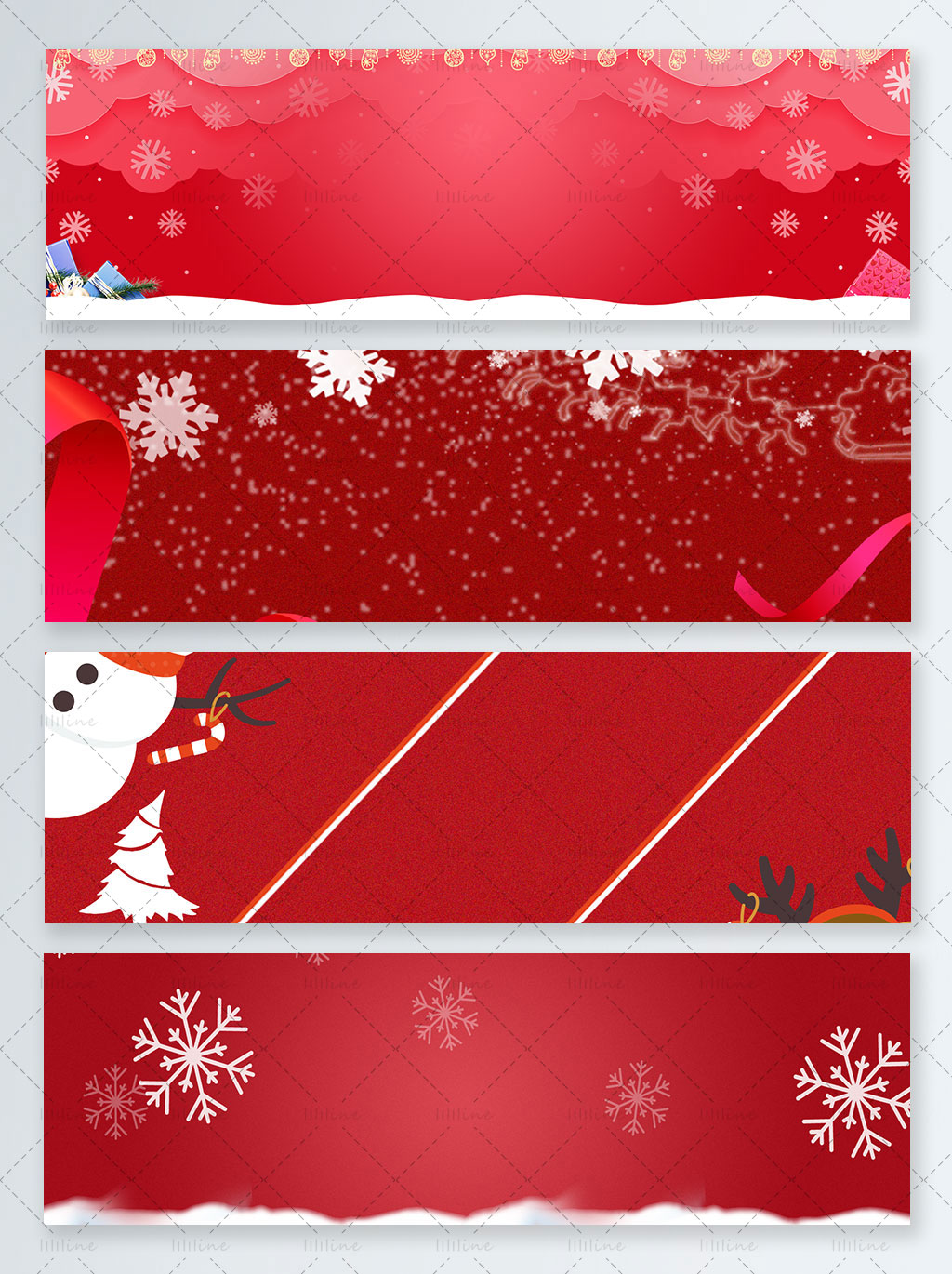 Banner de Navidad psd (4 archivos)