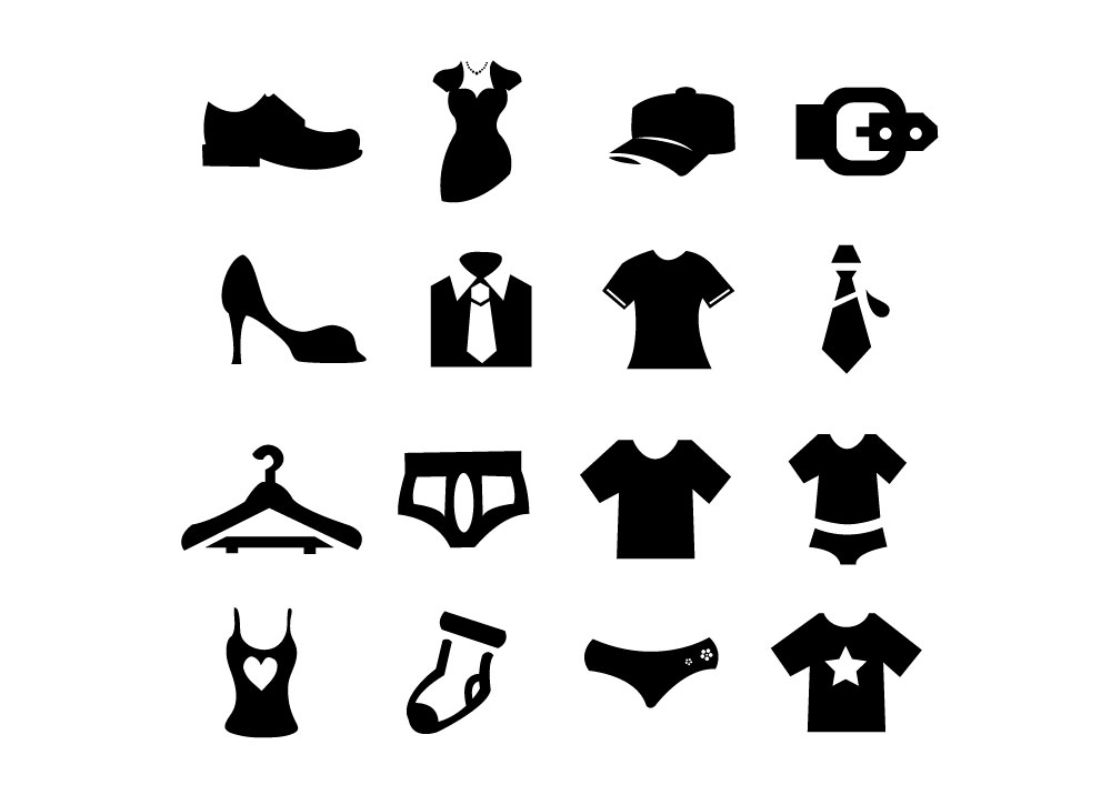 Clothes Icons AI Vector