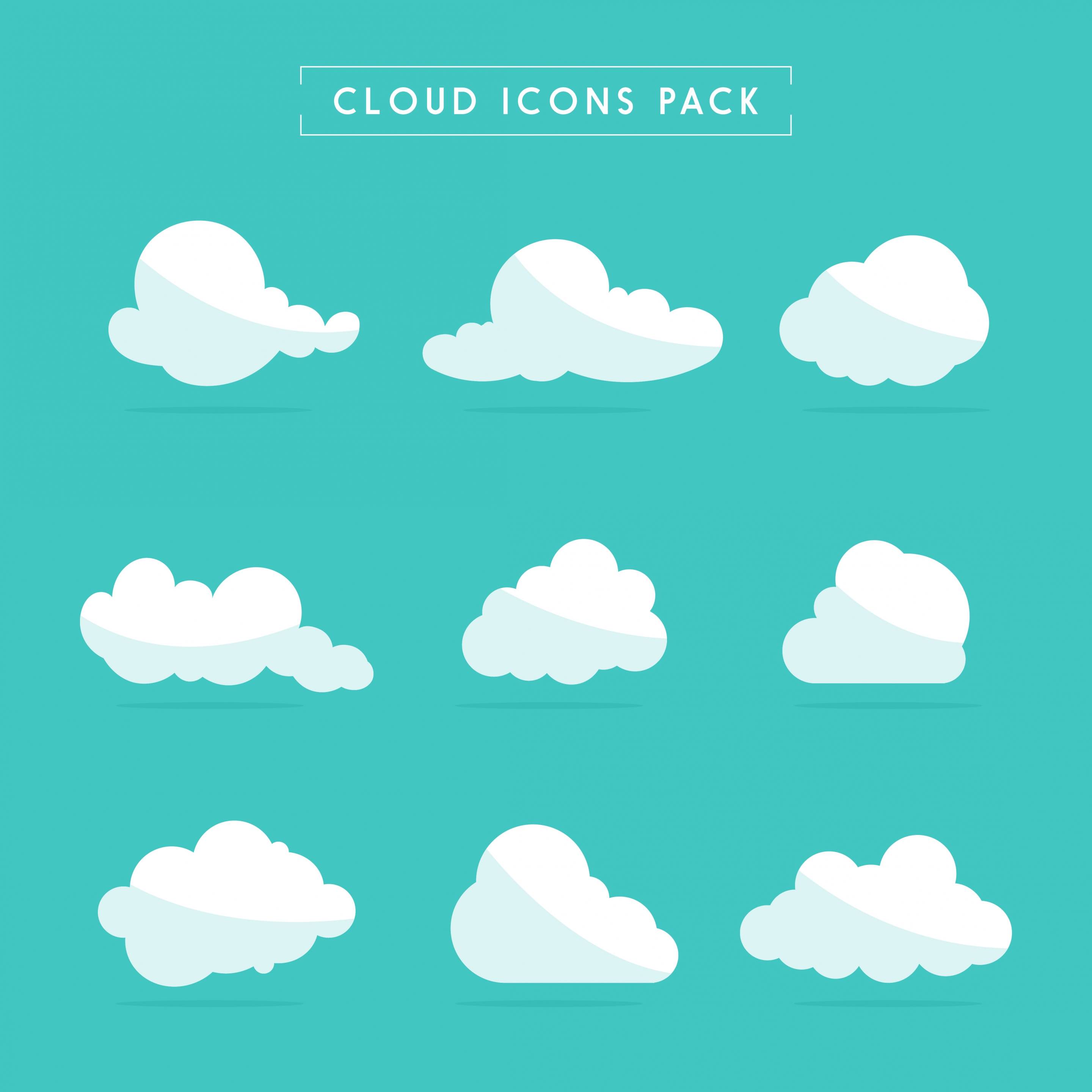 Cloud ikoner AI vektor