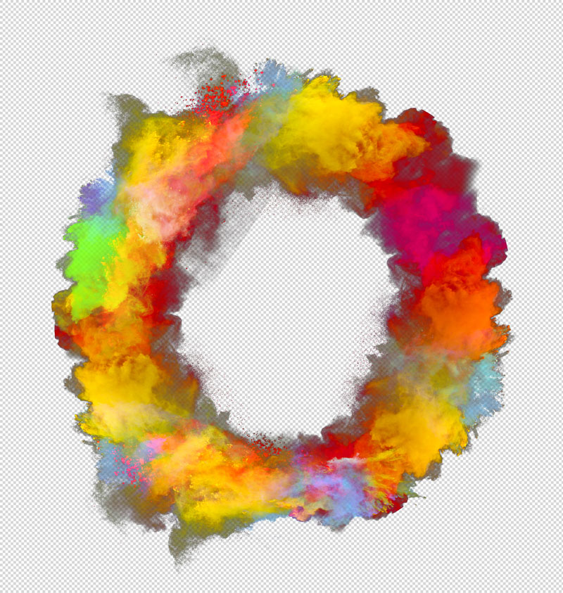 Bunter Farben-Pulver-Kreis transparentes PNG