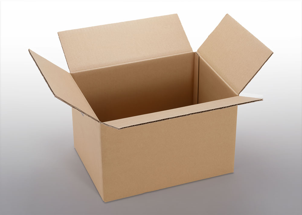 Mockup pacchetto scatola di cartone ondulato