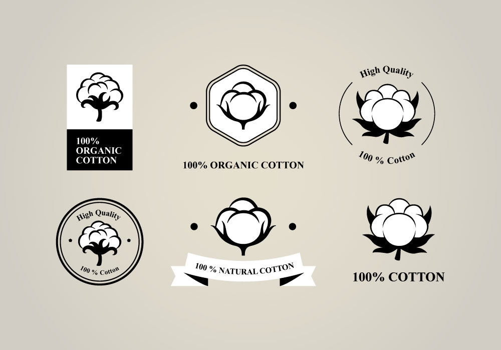 Iconos de algodón AI Vector