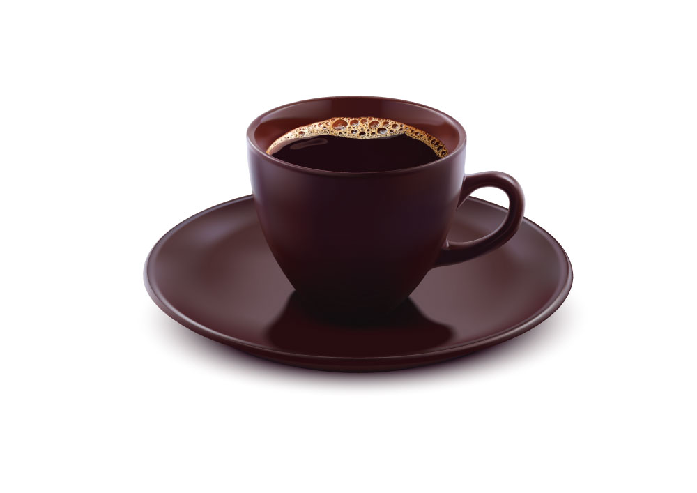 Чашка горячего кофе Графический дизайн AI Vector