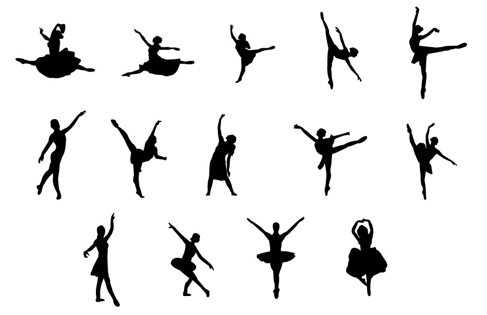 Dancing Silhouettes AI Vector