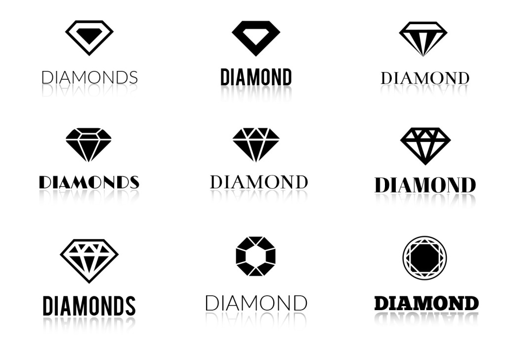 Diamond Icons AI vector