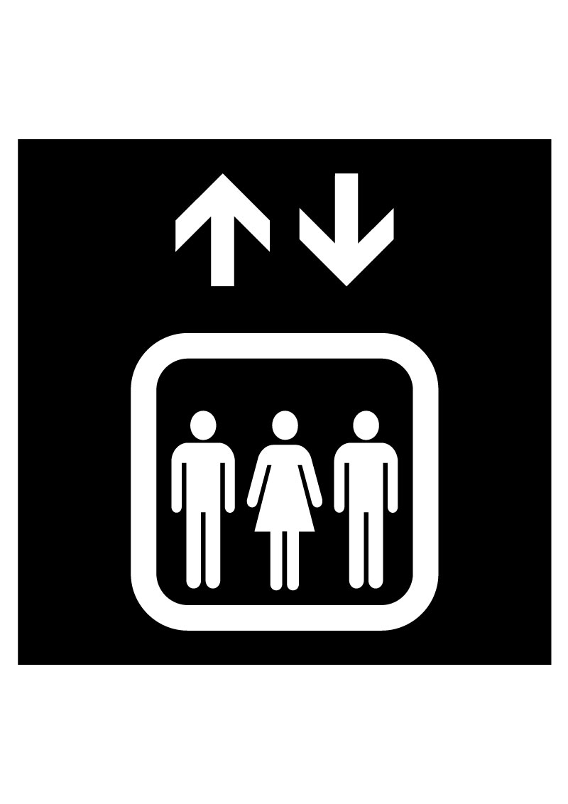Elevator Sign Icons AI Vector