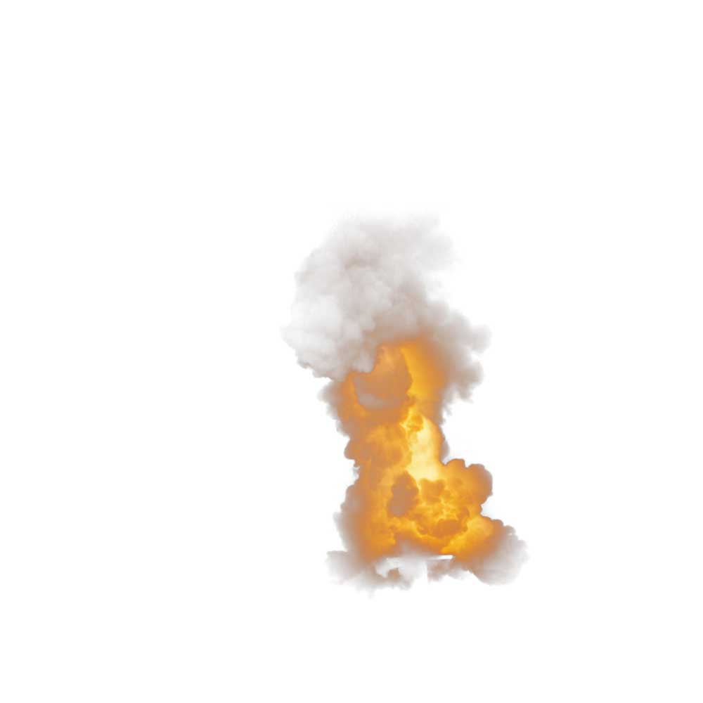 Explosion Smoke Spark PNG