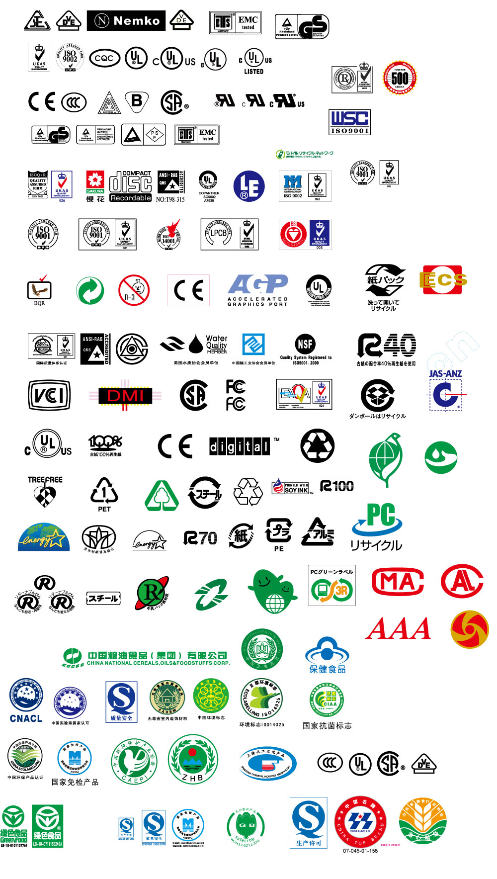 Icons Of Mark Of Safety Certification AI Vector