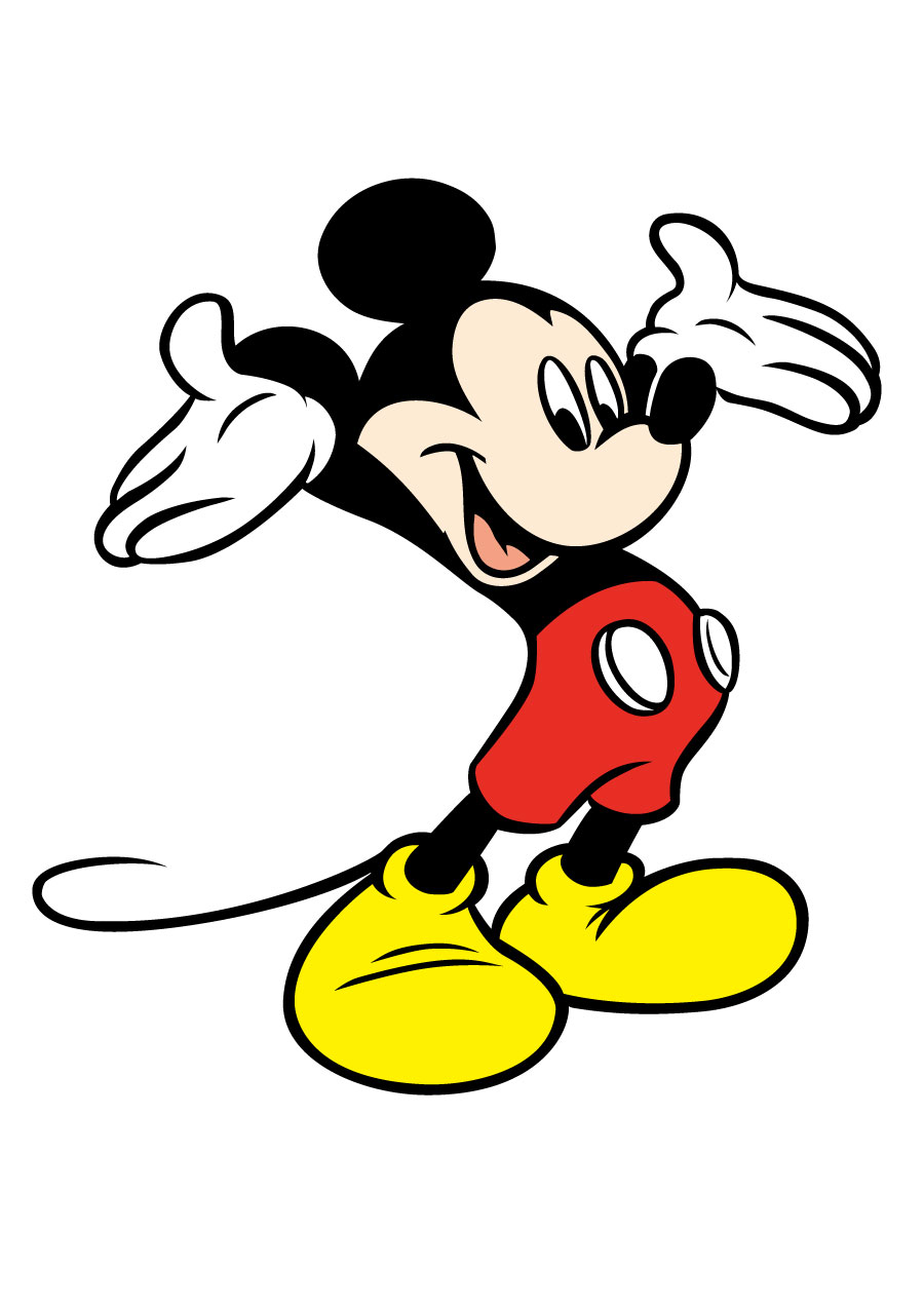 Mickey Mouse-Zeichentrickfilm-Figur AI-Vektor