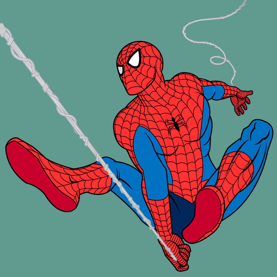 Film-Charakter-Held Spiderman AI Vector