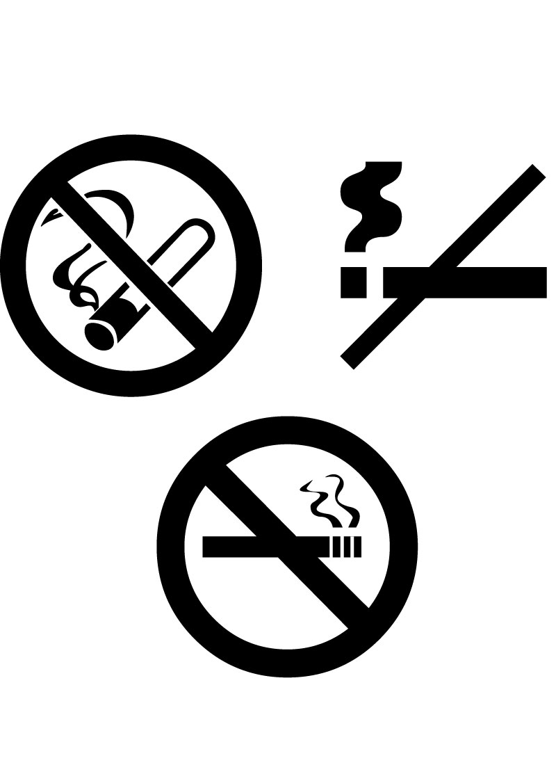 No Smoking Icons AI Vector