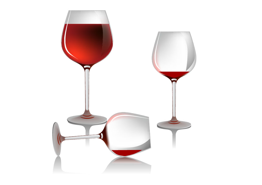 Photorealistic Wine Glass Design Gráfico AI Vector