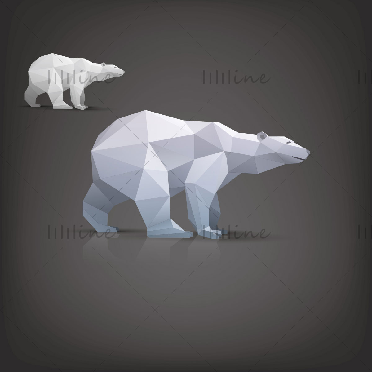 Vecteur de l'ours polaire AI