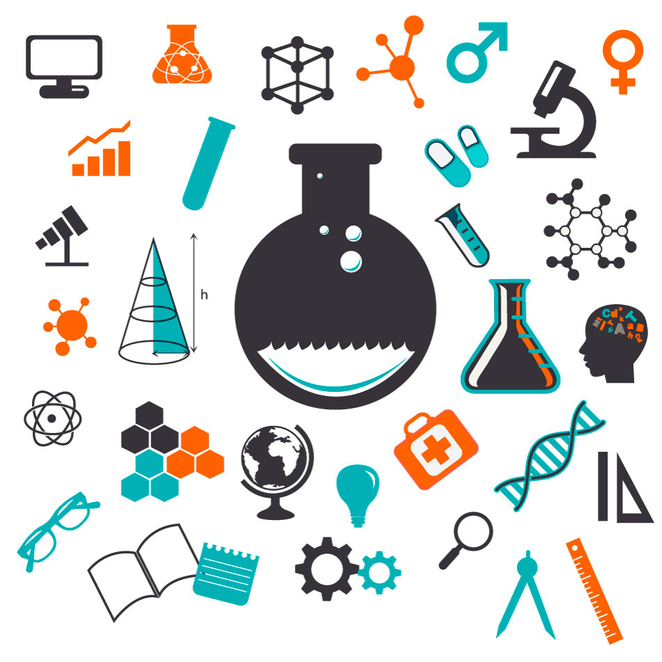 Science Design Elements Collection AI Vector