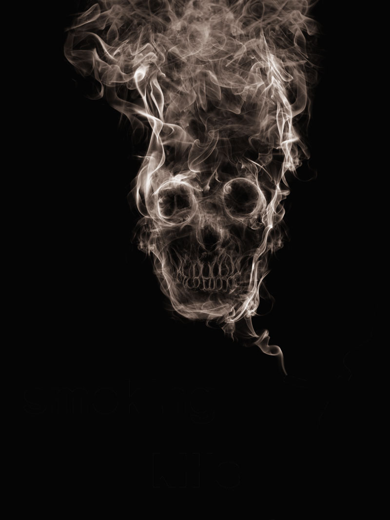 吸烟是有害的头骨透明PNG
