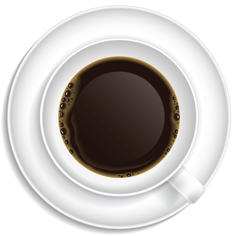 أعلى عرض القهوة تصميم الرسوم البيانية AI Vector