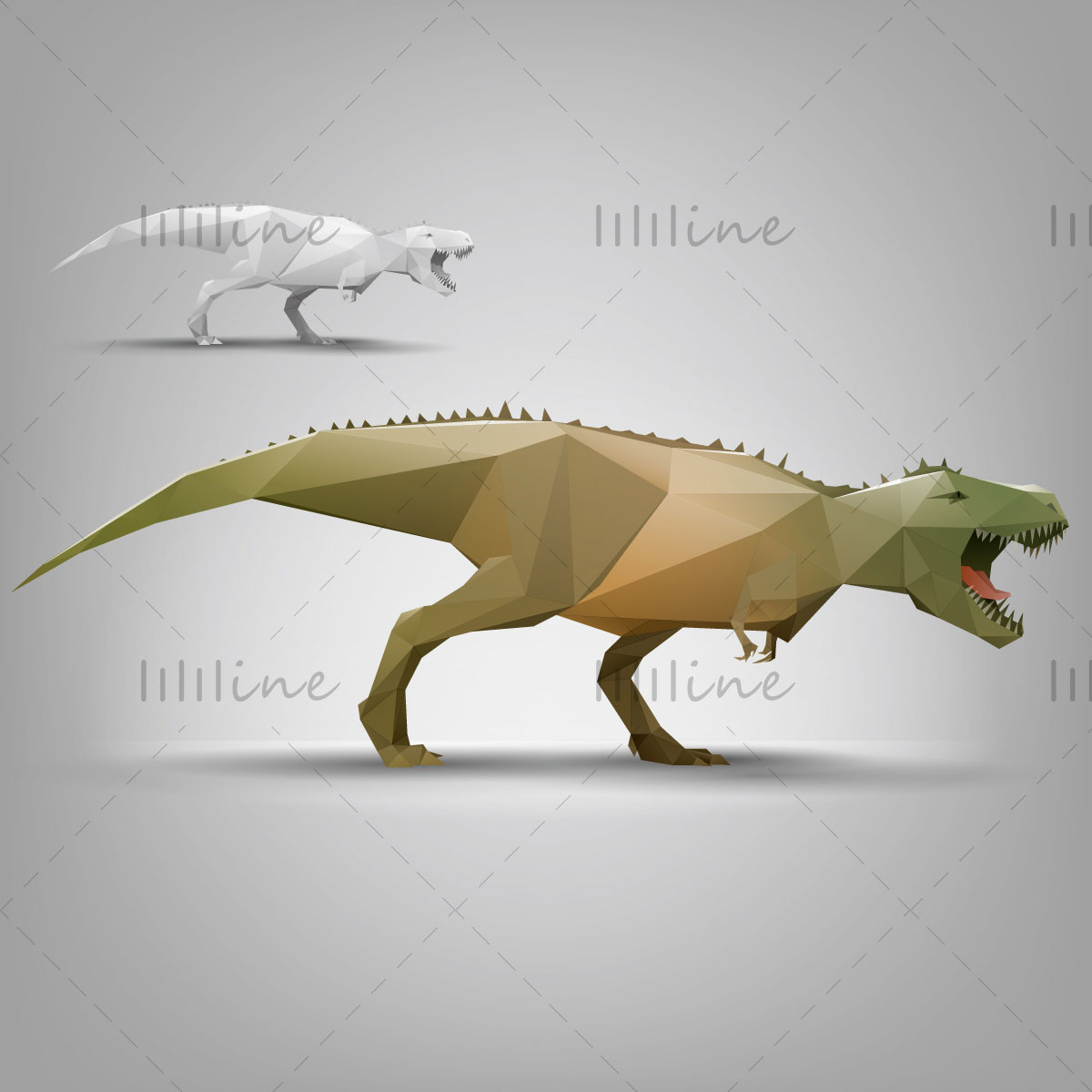 Tirannosauro Rex AI vettoriale