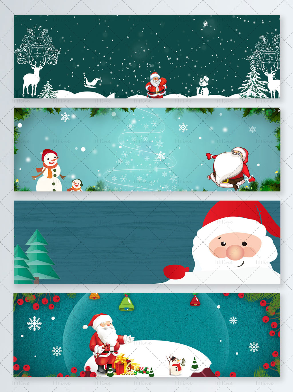 圣诞节幻灯片背景图片（4张）,ppt图片 - 51PPT模板网