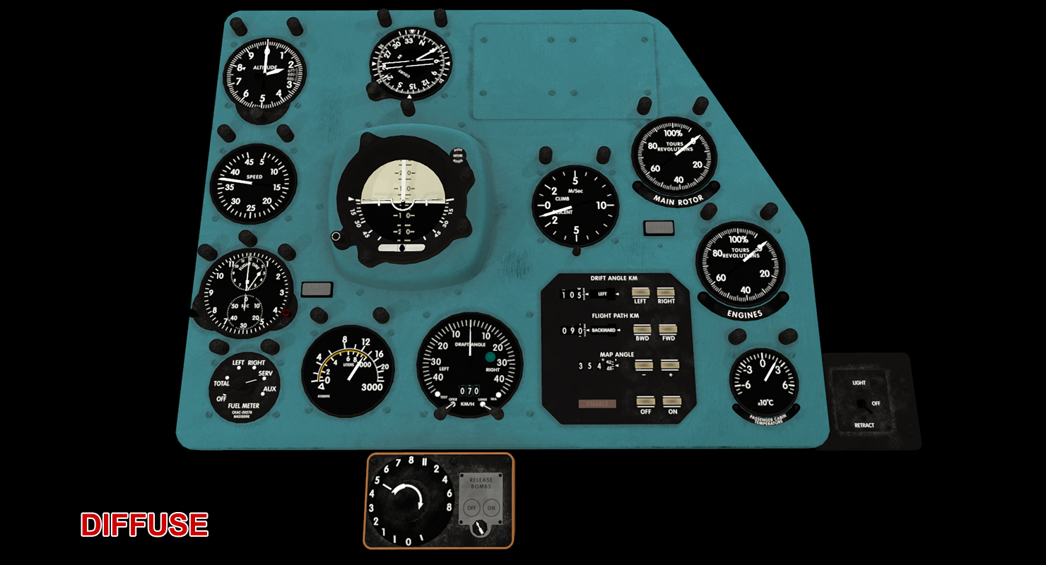 Mi-8MT Mi-17MT rechte Platten 3D-Modell