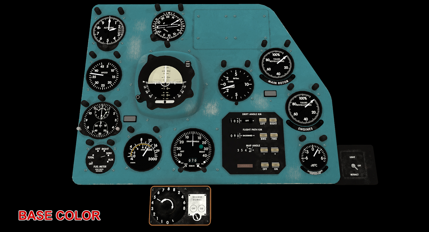 Mi-8MT Mi-17MT rechte Platten 3D-Modell