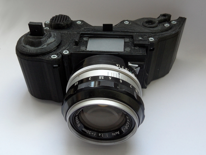 Modelo 3d reflexo aberto de câmera impressa em 3D