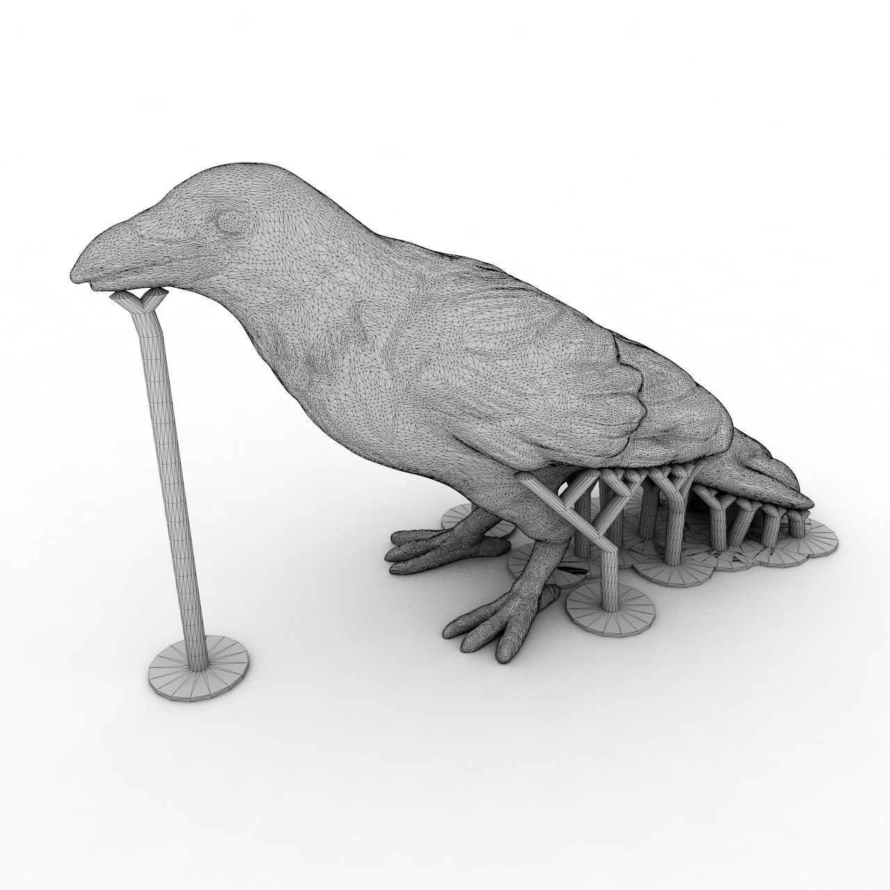 Crow 3d-utskriftsmodell