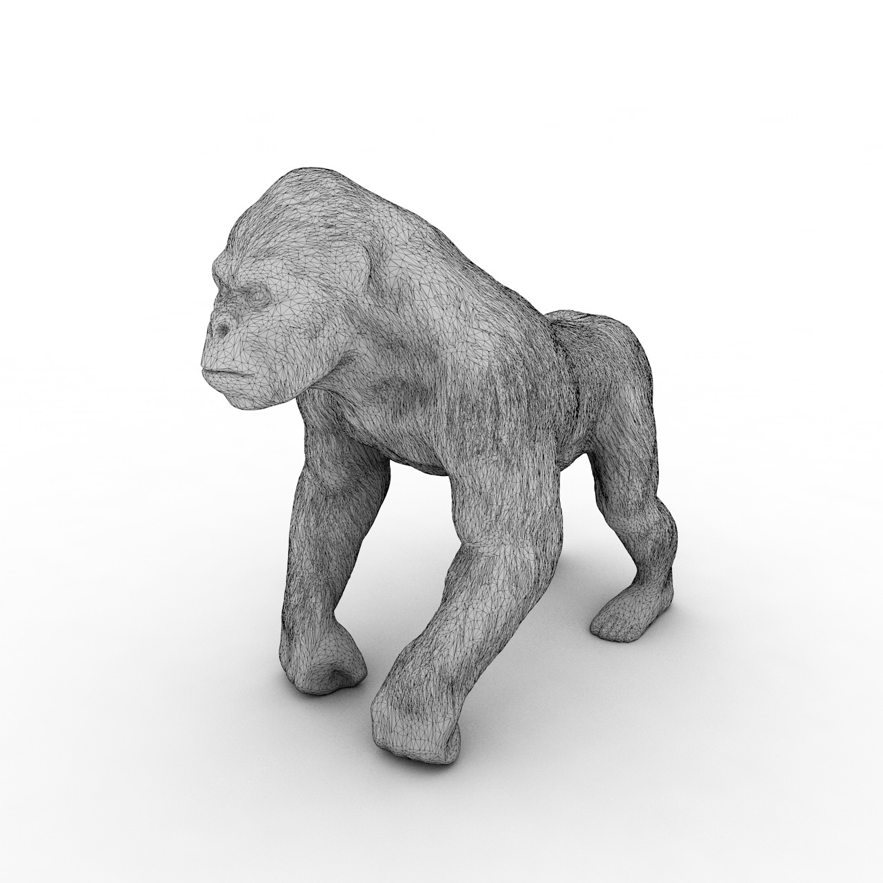 Gorilla 3d-utskriftsmodell