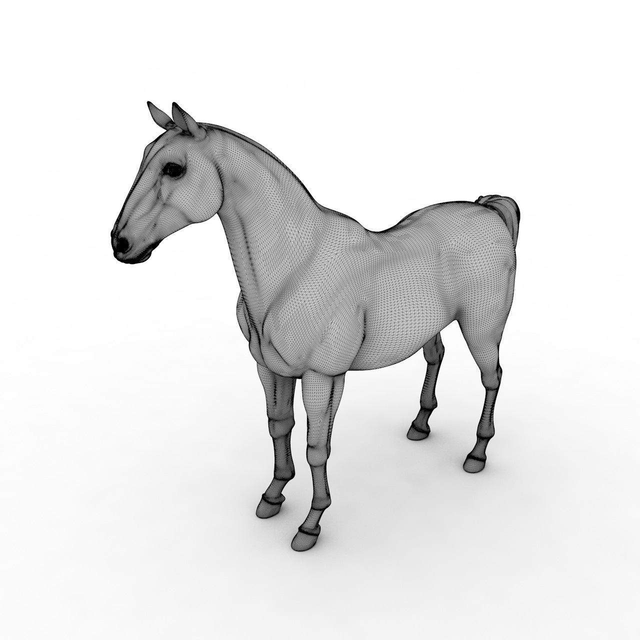 Modelo de impressão 3d cavalo
