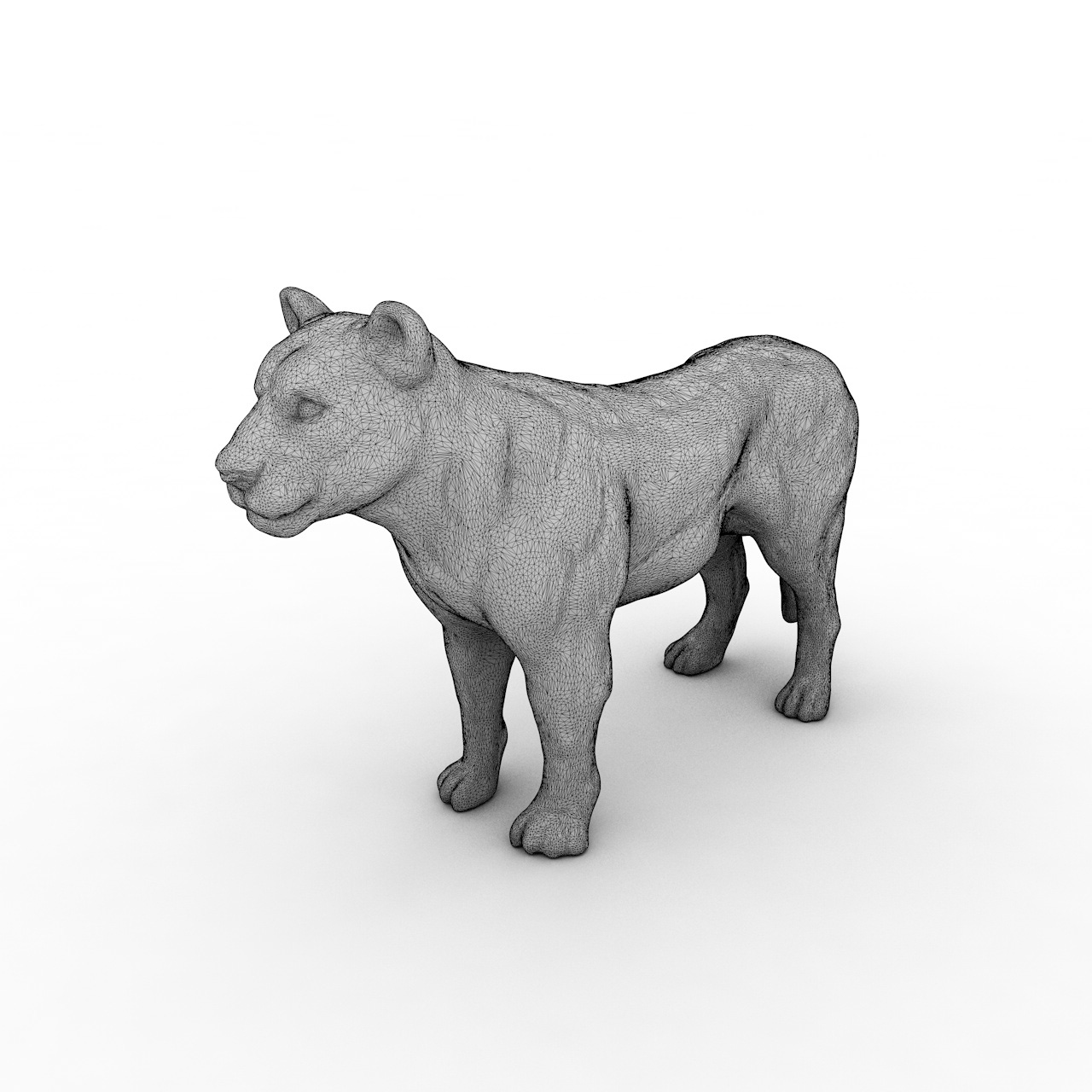 Lioness 3d-utskriftsmodell