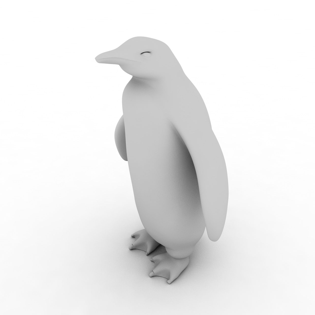 Modelo de impressão 3d pinguim